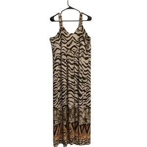 Chico's Maxi-Dress Zebra Print Hardware on‎ the Straps